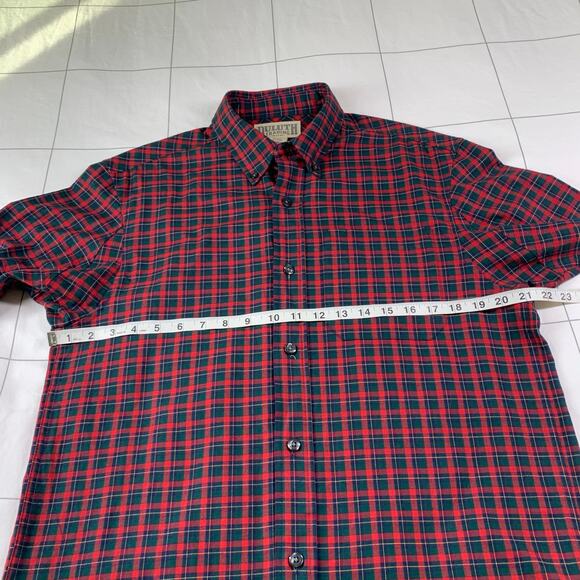 Duluth Trading Co Shirt Mens Small Green Red Plaid Button Down Cotton Wool Blend - Picture 7 of 8